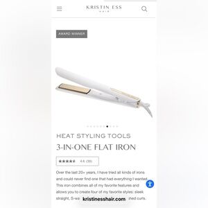 Kristin Ess White and Gold Flat Iron